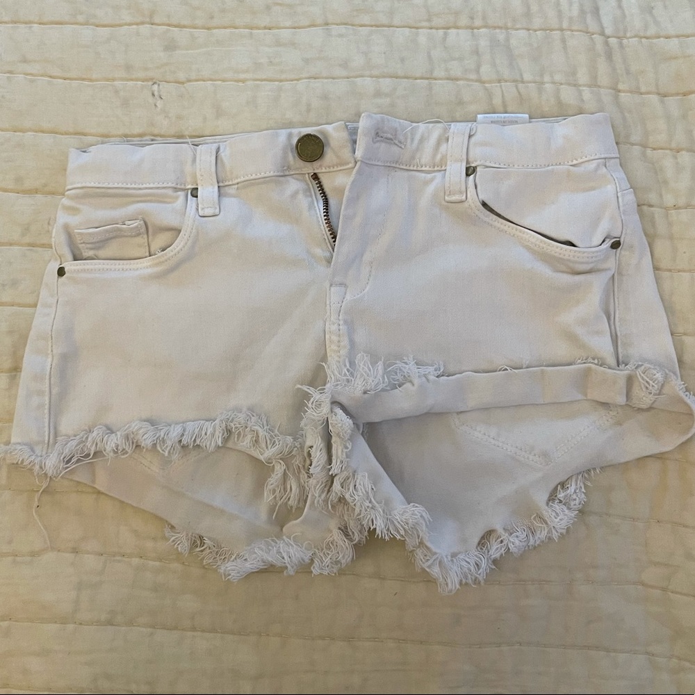 Blank denim cutoff shorts